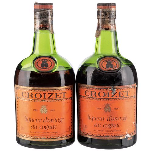 Croizet. Liqueur d' Orange. Cognac. France. Piezas: 2.