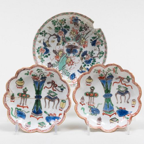 Group of Three Small Chinese Porcelain Dishes