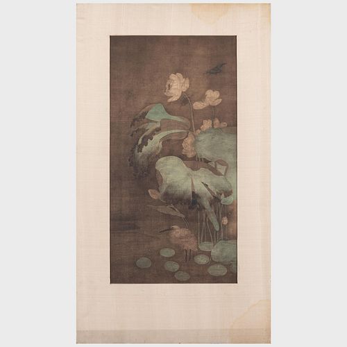 Chinese Print of Lotus and Birds