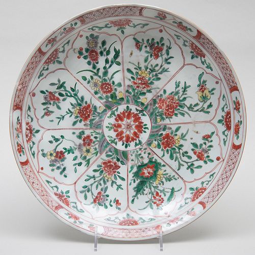 Chinese Famille Verte Porcelain Charger