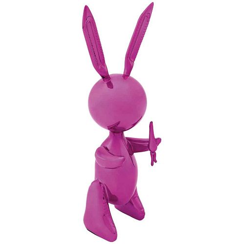JEFF KOONS, Balloon rabbit, Sin firma, Escultura en aleación de zinc 182 / 500, 33 x 13 x 7 cm, Con certificado