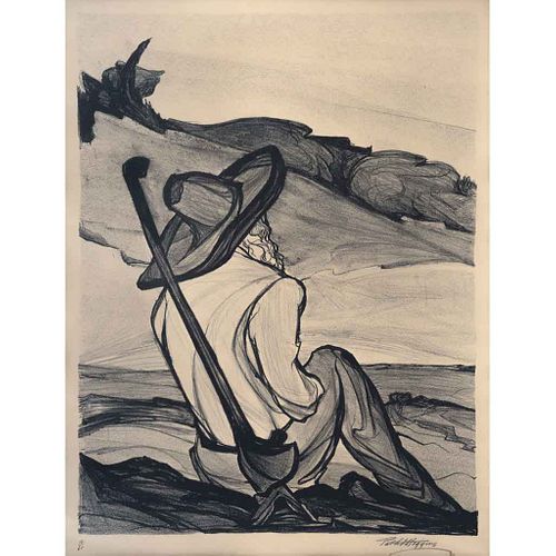 PABLO O'HIGGINS, Sin título, Firmada y fechada 70, Litografía 12 / 60, 59.5 x 46 cm medidas totales
