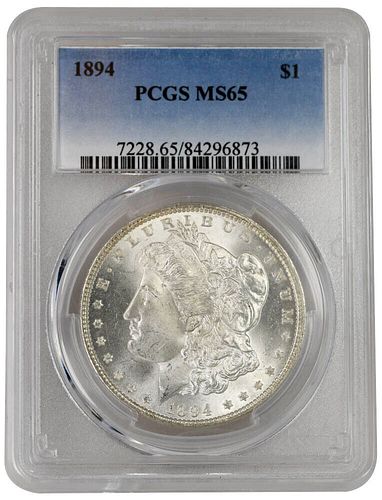 1894 $1 Morgan Dollar  PCGS MS65