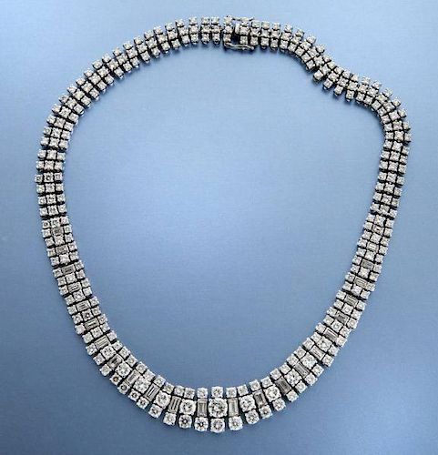 Platinum and diamond necklace