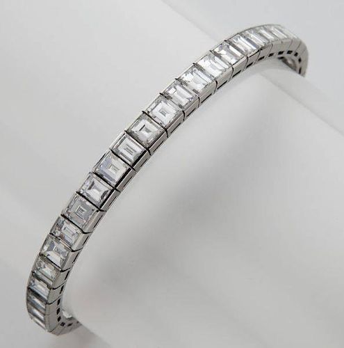 Platinum and diamond bracelet