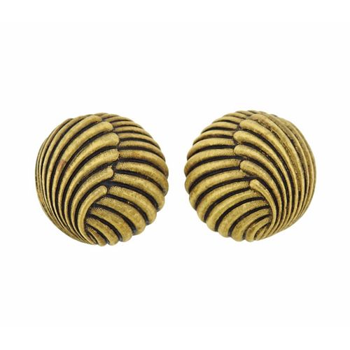 Buccellati Gold Large Button Earrings