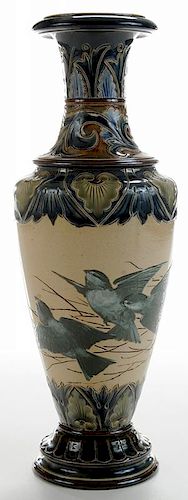 Doulton Aesthetic-Style Vase Painted