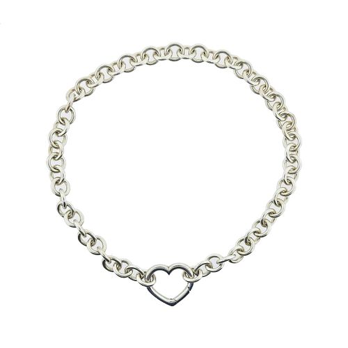 Tiffany & Co Sterling Silver Heart Link Necklace