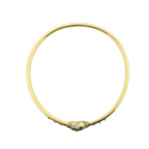 Greek 18k Gold Ruby Emerald Diamond Chimera Collar Necklace