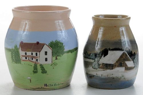 Two Pieces Catawba River Pottery