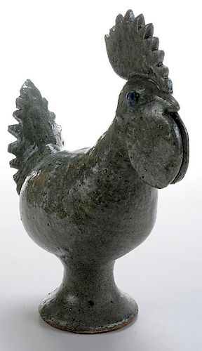 Stoneware Rooster Attributed to