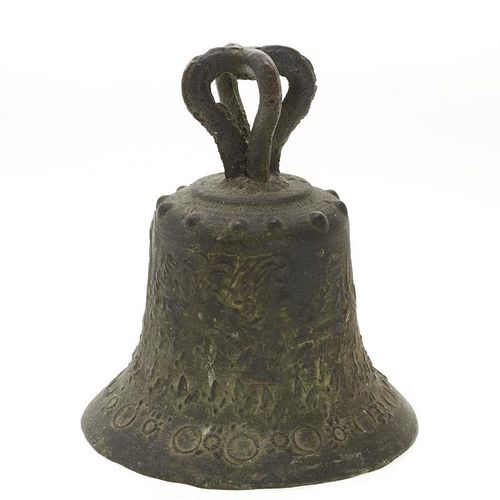 Antique Sino-Tibetan bronze temple bell