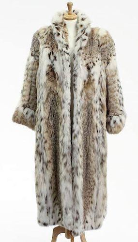 Full Length Lynx Fur Coat.