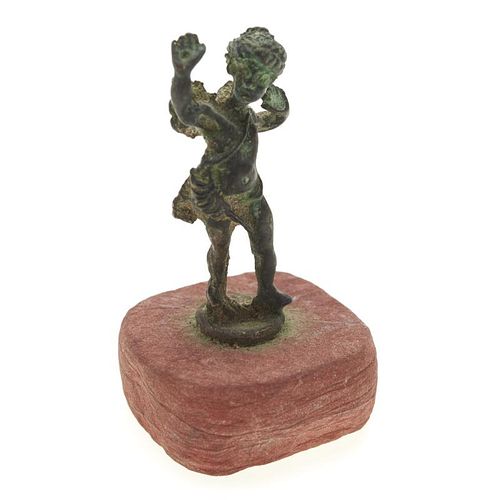 Antique miniature bronze figure of Eros