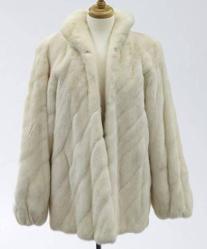 Magnin white mink fur jacket,