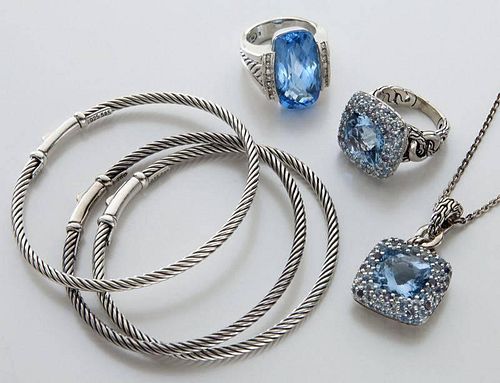 6 pcs. John Hardy / David Yurman sterling jewelry