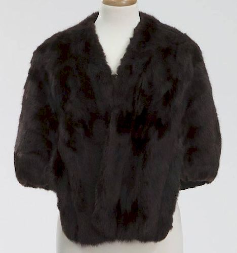 Vintage brown sable fur stole