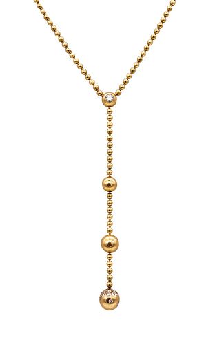 Cartier Paris Draperie Decolette Necklace In 18K Gold with Diamonds