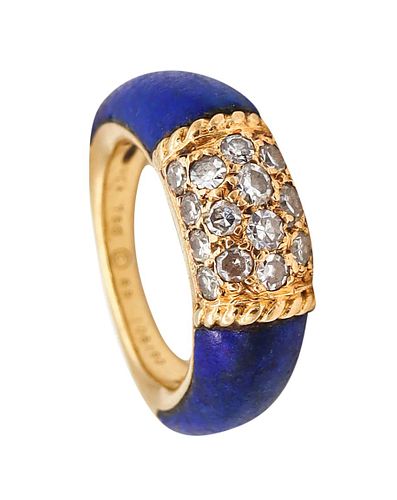 Van Cleef & Arpels Philippines Lapis Lazuli Ring In 18K Gold With Diamonds