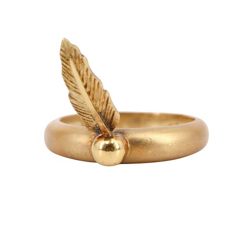 H. Stern 18k Gold Feather Ring