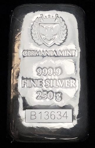 Germania Mint 250 Gram .9999 Silver Bar