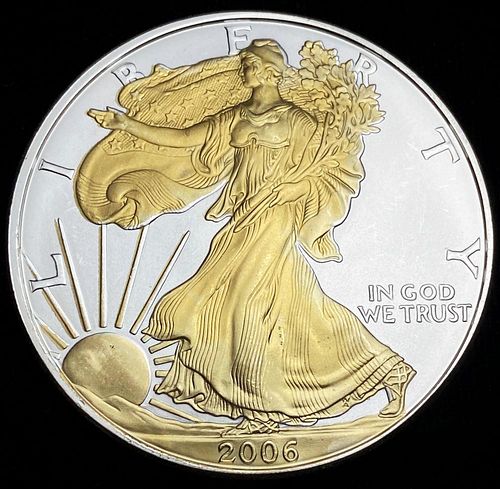 Gold Gilded 2006 American Silver Eagle