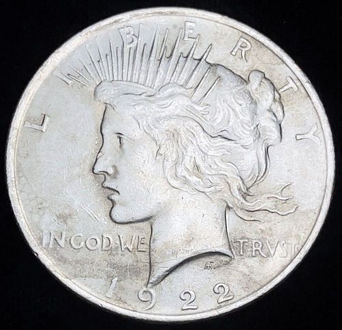 1922 Peace Silver Dollar Almost Mint