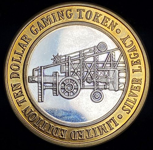Oil Rig Silver Legacy Reno .999 Silver $10 Gaming Token