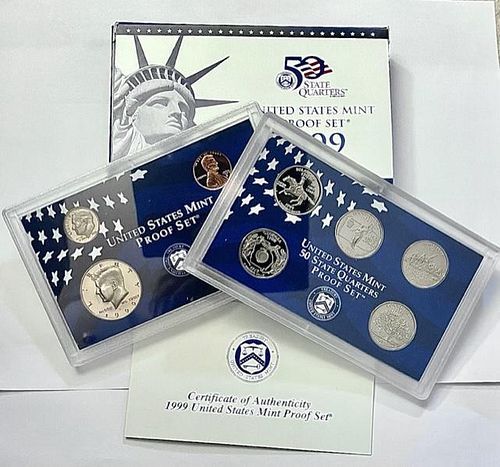1999 United States Mint Proof Set (9-coins)