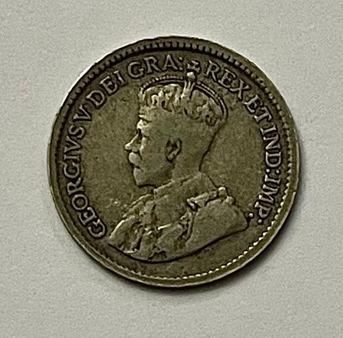 1917 Canada Silver 5 Cent Coin