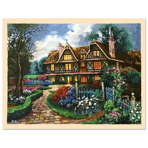 Anatoly Metlan, "Country Cottage" Limited Edition Serigraph, Numbered and Hand Signed with Certificate of Authenticity.