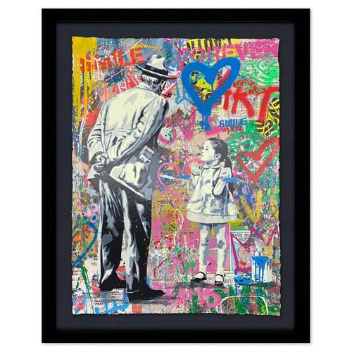 Mr. Brainwash, "Caught Red Handed" Framed Mixed Media Original, Hand Signed with Certificate of Authenticity.