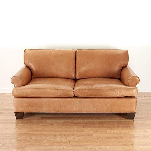 Nice Borge Mogensen style leather sleeper sofa