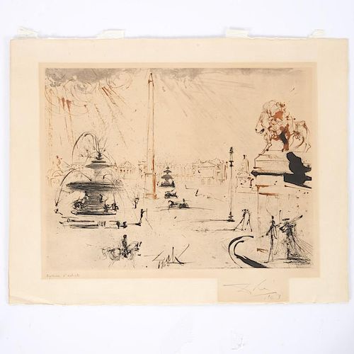 Salvador Dali, etching