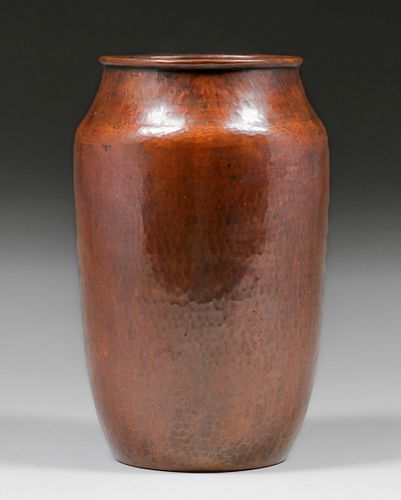 Dirk van Erp Hammered Copper Vase c1915-1920