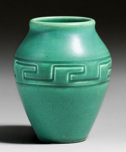 Rookwood Pottery Matte Green Z Line Vase 1903