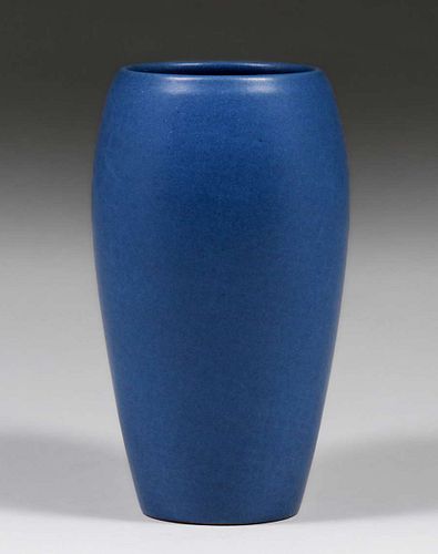 Marblehead Pottery Matte Blue Vase c1910