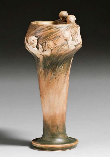 Amphora #3718 Figural Vase of Children Holding Hands c1905