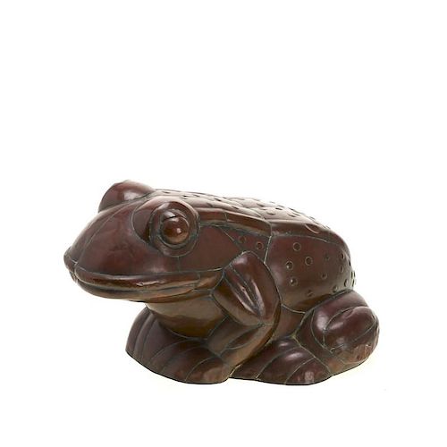 Large Sergio Bustamonte copper and brass frog