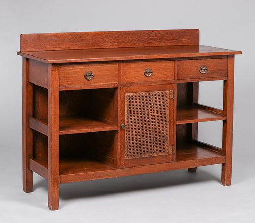 Stickley Brothers Three-Drawer Server Sideboard c1915
