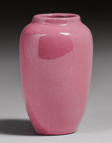 California Faience Burgundy Glazed Vase c1920s
