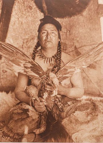 Edward Curtis Photogravure <em>Placating the Spirit of a Slain Eagle </em>1926