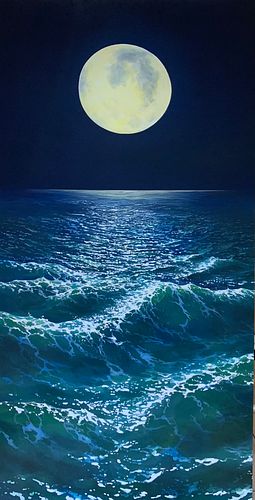 KAIA EMERALD, Moon Sonnet, acrylic on canvas