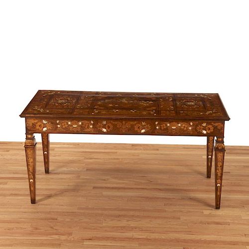 Nice Dutch marquetry inlaid writing table