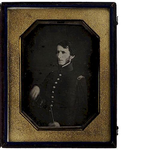 Truman Cross, First American Killed in the Mexican War, Half Plate, Period Copy Daguerreotype 