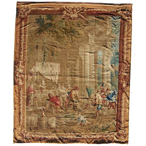 Large antique Brussels tapestry