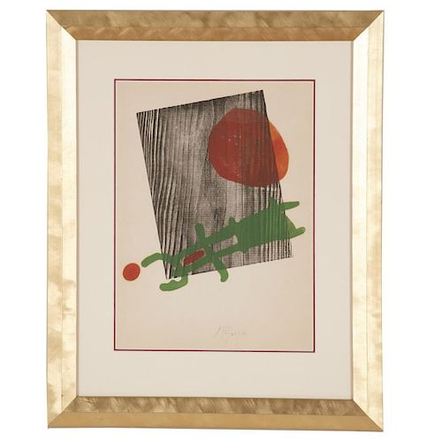 Joan Miro, color woodcut