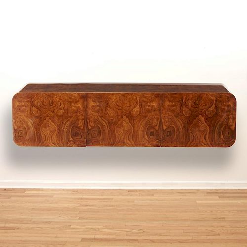 Pace Collection wall 9810 hung burl wood credenza