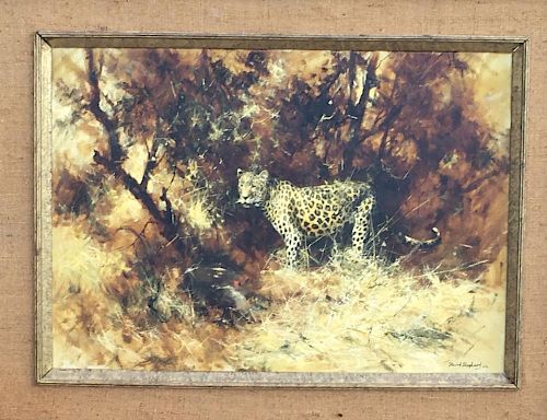 David Shepherd Wildlife oil Painting Leopard