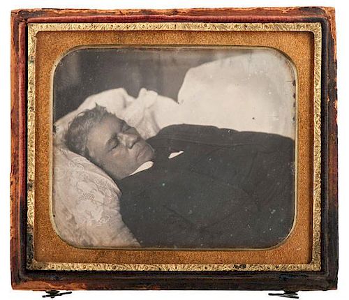 Scarce Postmortem Daguerreotype of an African American Man 